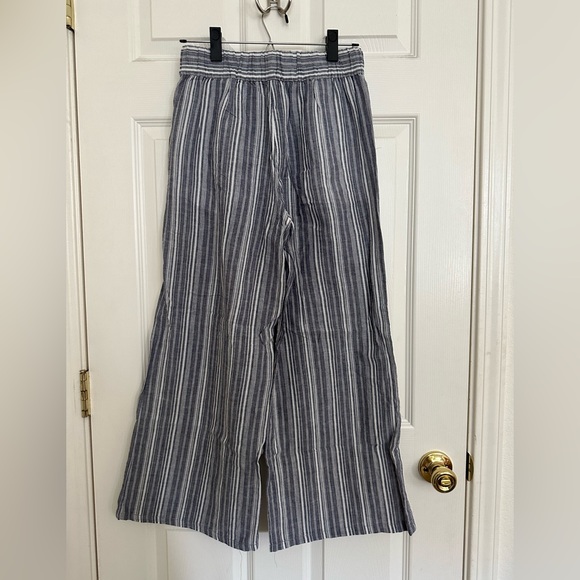 Linen Blend Striped Pants - Picture 2 of 4
